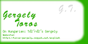 gergely toros business card